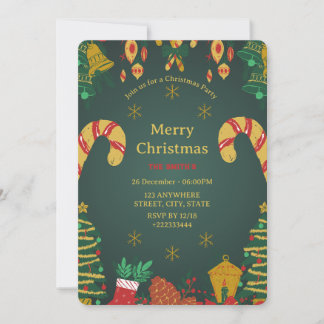 Convite de Festa de Natal Festivo