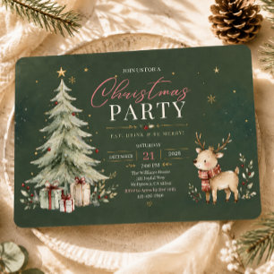 Convite de Festa de Natal Festivo e Fofo