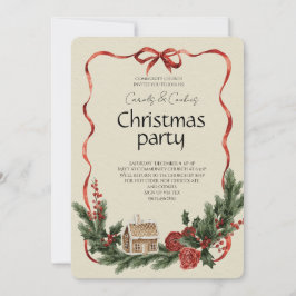 Convite de Festa de Natal Festivo Elegante