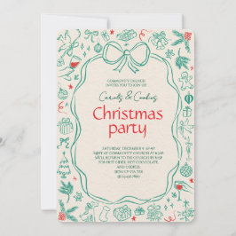 Convite de Festa de Natal Festivo Elegante
