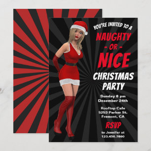 Convite de Festa de Natal Garota Santa Malvada ou 