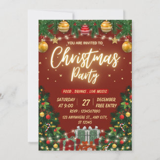 Convite de Festa de Natal Gótico Imprimível