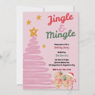 Convite de Festa de Natal Jingle And Mingle