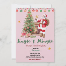 Convite de Festa de Natal Jingle And Mingle