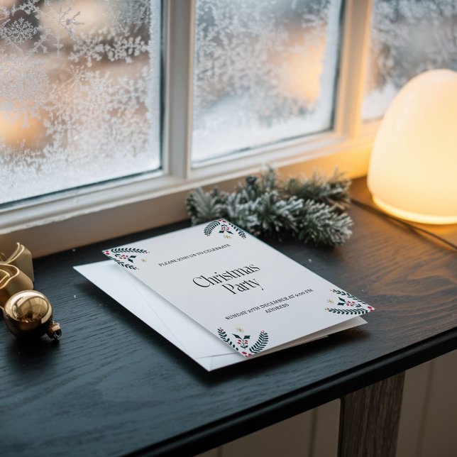 Convite de Festa de Natal Moderno Elegante e Alegr (Criador carregado)