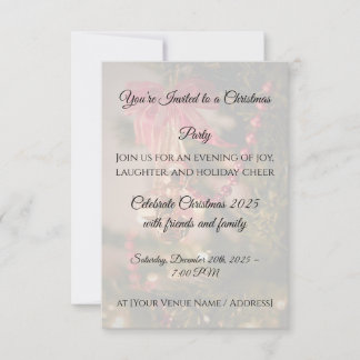 Convite de Festa de Natal Personalizável