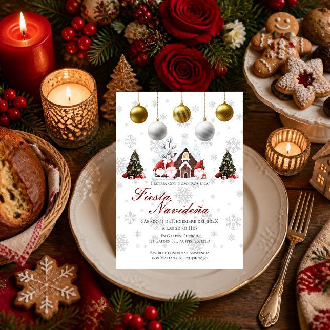 Convite de Festa de Natal Posada Navideña (Criador carregado)