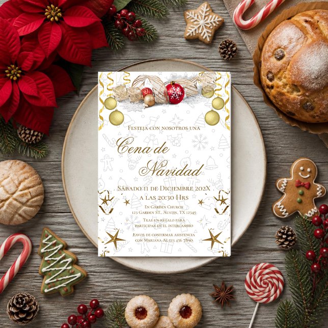 Convite de Festa de Natal Posada Navideña (Criador carregado)
