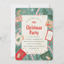Convite de Festa de Natal Vintage