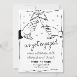 Convite de festa de noivado