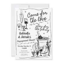 Convite de festa de noivado