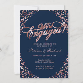 Convite de festa de noivado Blue We're Engaged