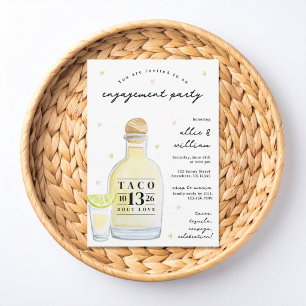 Convite de festa de noivado com tequila 'Tiros par