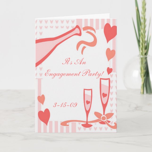Convite de Festa de noivado de Casamento (Frente)