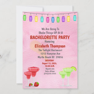 Convite De Festa De Noivado De Cocktail