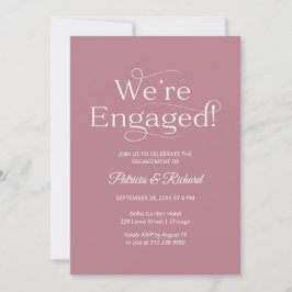 Convite de festa de noivado elegante Estamos noivo