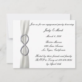 Convite de festa de noivado Infinity White Wedding