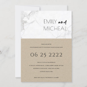 CONVITE DE FESTA DE NOIVADO MARÁVEL DA KRAFT RUST