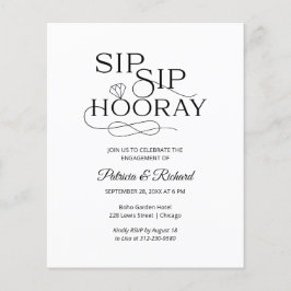 Convite de festa de noivado Orçamento Sip Sip Hurr