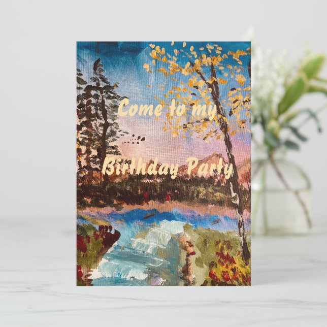 Convite de festa de outono personalizável   (Em pé/Frente)