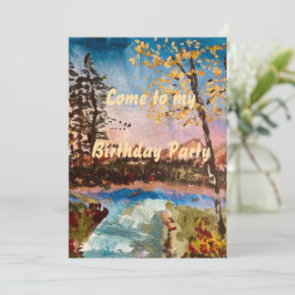 Convite de festa de outono personalizável