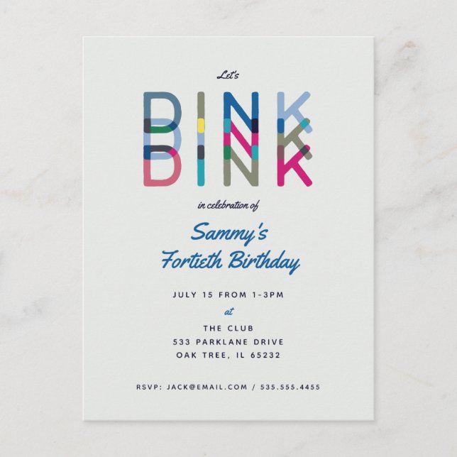 Convite de Festa de Pickleball Esportes Vamos Dink (Frente)