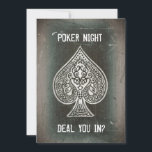 Convite de Festa de Poker Grunge Retro Legal Ás de<br><div class="desc">Para qualquer festa relacionada a poker. Por favor,  personalize com o título do seu evento e todas as informações detalhadas. Obrigado por visualizar.</div>