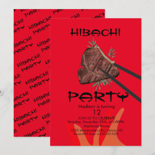 Convite de Festa de Restaurante Japonês Hibachi St