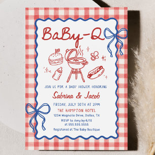 Convite de festa de revelação de BaBy-Q de ginga v