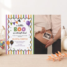 Convite de festa de revelação de bebê colorido de