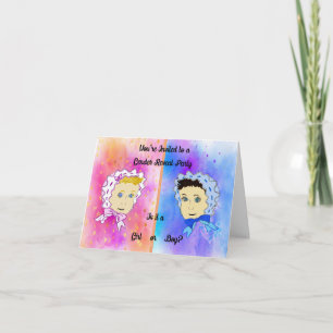 Convite de Festa de Revelação do Sexo do Bebê