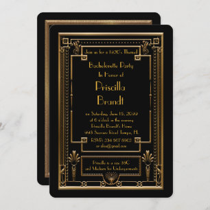 Convite de Festa de solteira, excelente Gatsby, pr