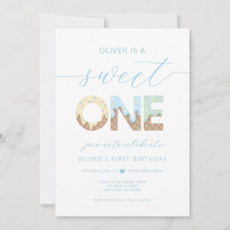 Convite de Festa de Sorvete Sweet One