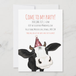 Convite de Festa de Vaca Personalizado