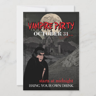 Convite de Festa de Vampiro Personalizado
