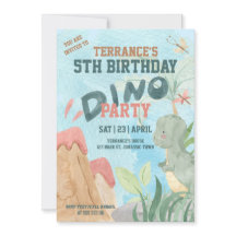 Convite de Festa do Bebê Dino