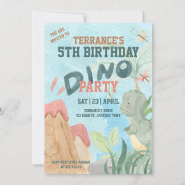 Convite de Festa do Bebê Dino