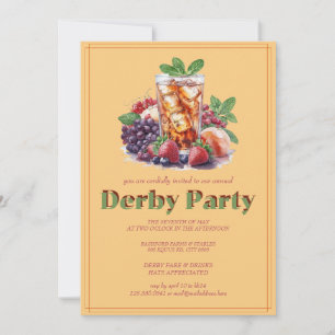 Convite de Festa do Kentucky Derby Mint Julep Drin