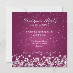 Convite de Festa Elegante Brilho Personalizado Ros