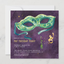 Convite de festa elegante de Mardi Gras