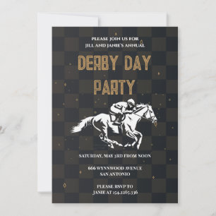 Convite de festa elegante para o Derby Day em pre