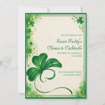 Convite de festa elegante para o Dia de São Patríc