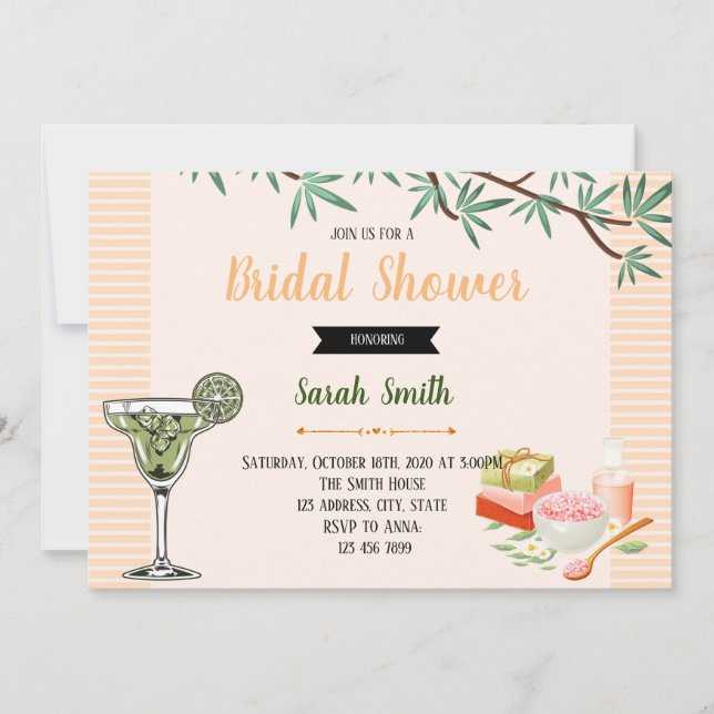 convite de festa facial mini Margarita (Frente)