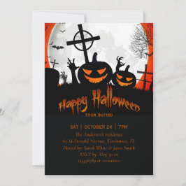 convite de festa feliz Halloween