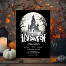 Convite de Festa Feliz Halloween | Castelo Assombr