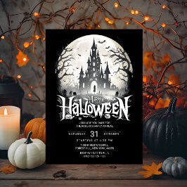 Convite de Festa Feliz Halloween | Castelo Assombr