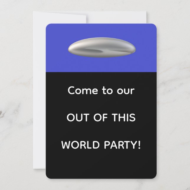 Convite de Festa Fora deste Mundo (Frente)