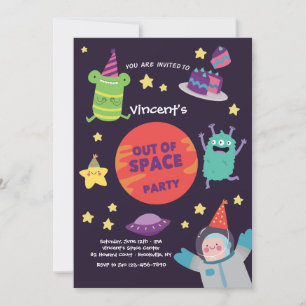 Convite de Festa Fora do Espaço