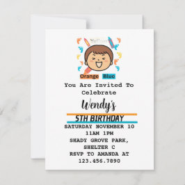 Convite de Festa Infantil Pegadas