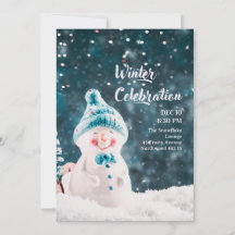 Convite de Festa Invernal Divertida – Celebração d